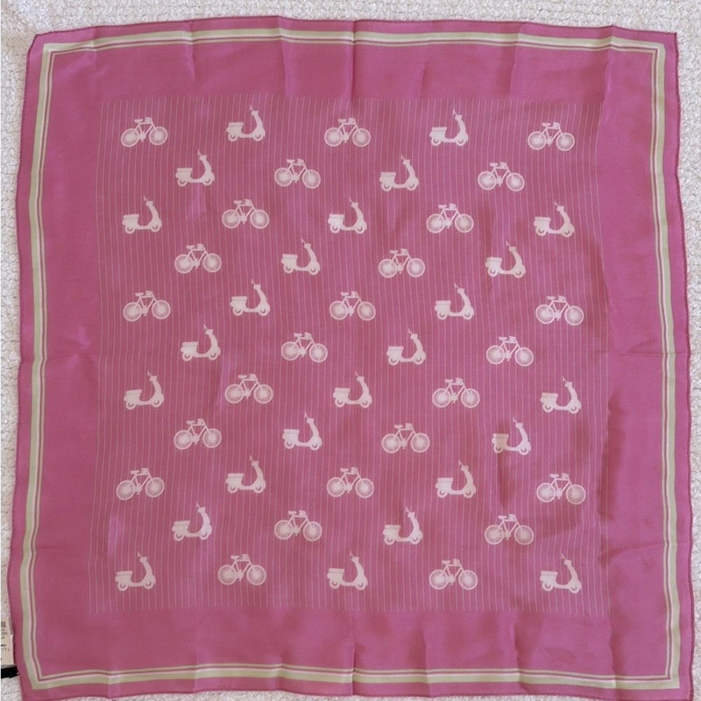 TALBOTS 100% SILK PINK COLOR SQUARE SCARF